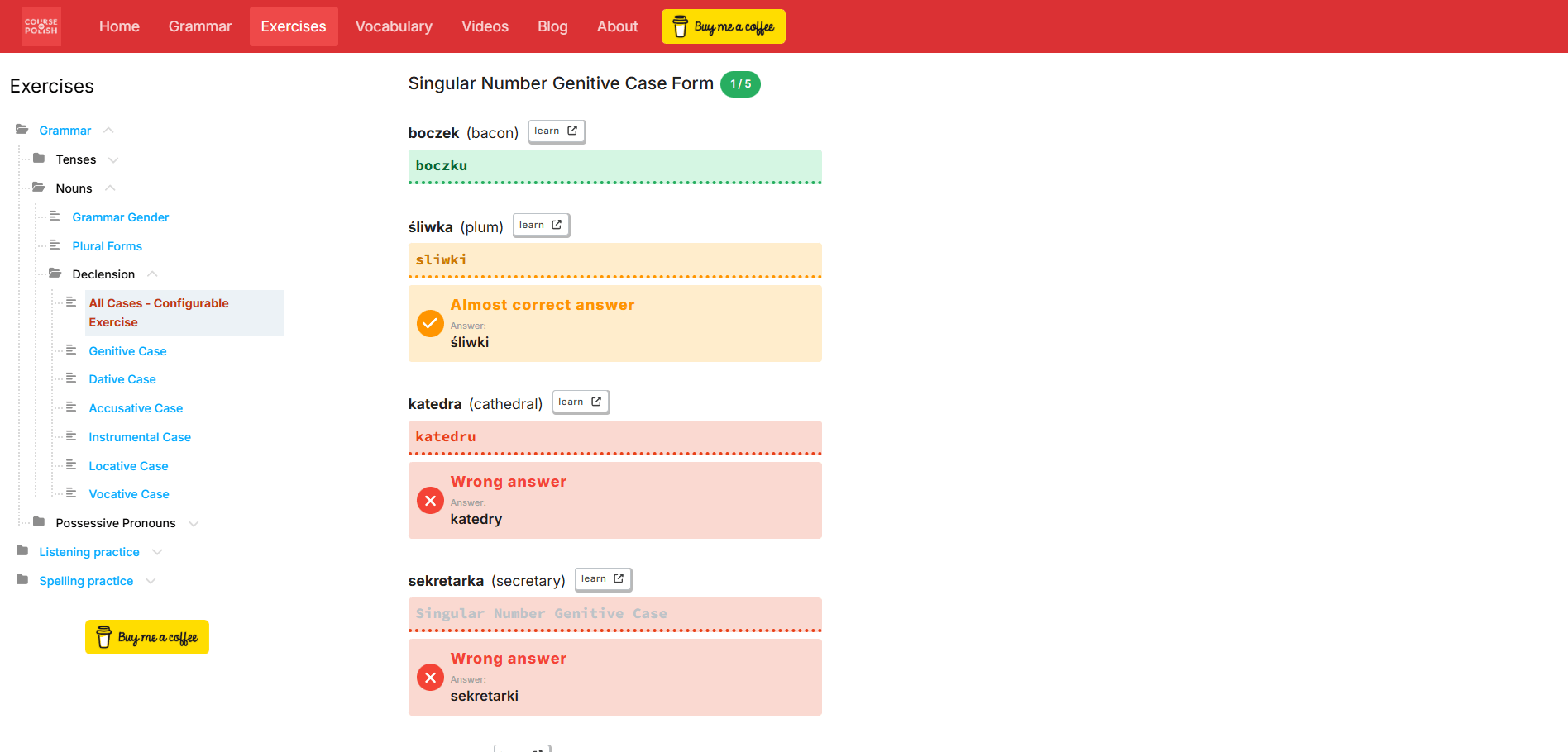 Better answer feedback