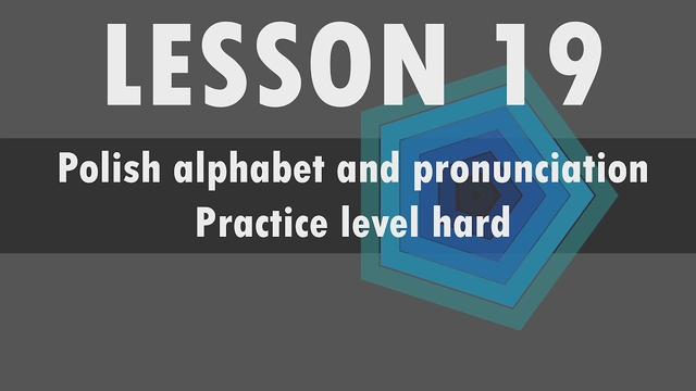 Polish alphabet and pronunciation – Practice level hard
