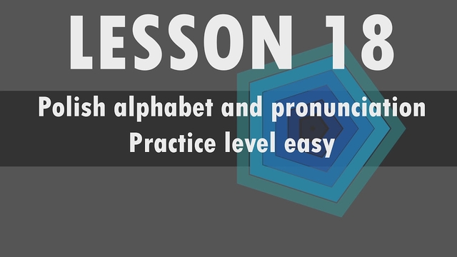 Polish alphabet and pronunciation – Practice level easy